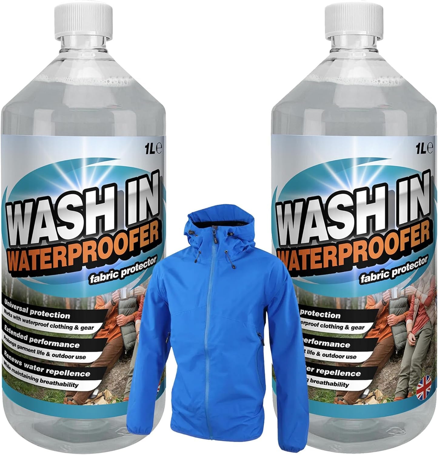 1 Litre Wash In Waterproofer Fabric Protector For All Outdoor Clothing
