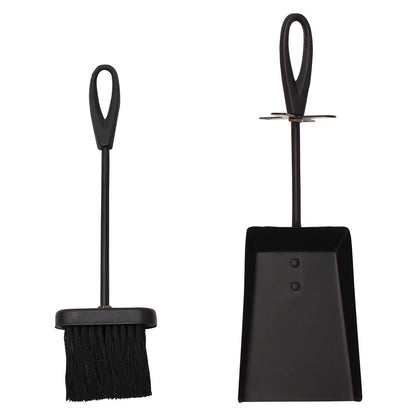 Fireside Ash Brush & Shovel Set Durable Fireplace, Stove & BBQ Cleaner