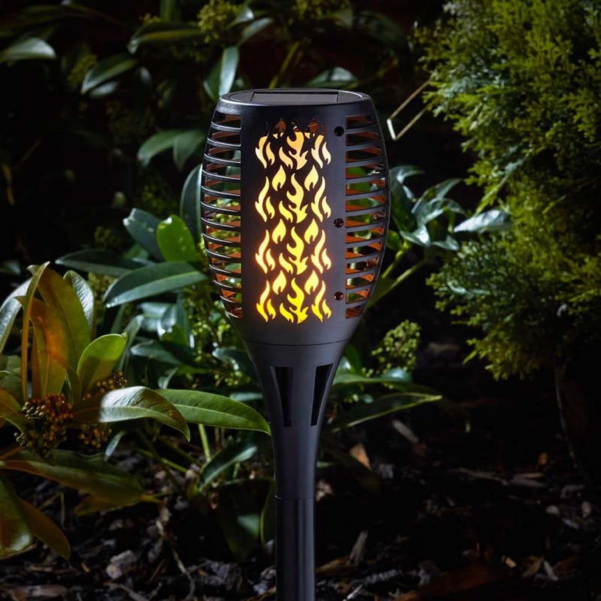 Solar Realistic Flame Torch Lights Waterproof Outdoor Garden Patio Pathway Decor