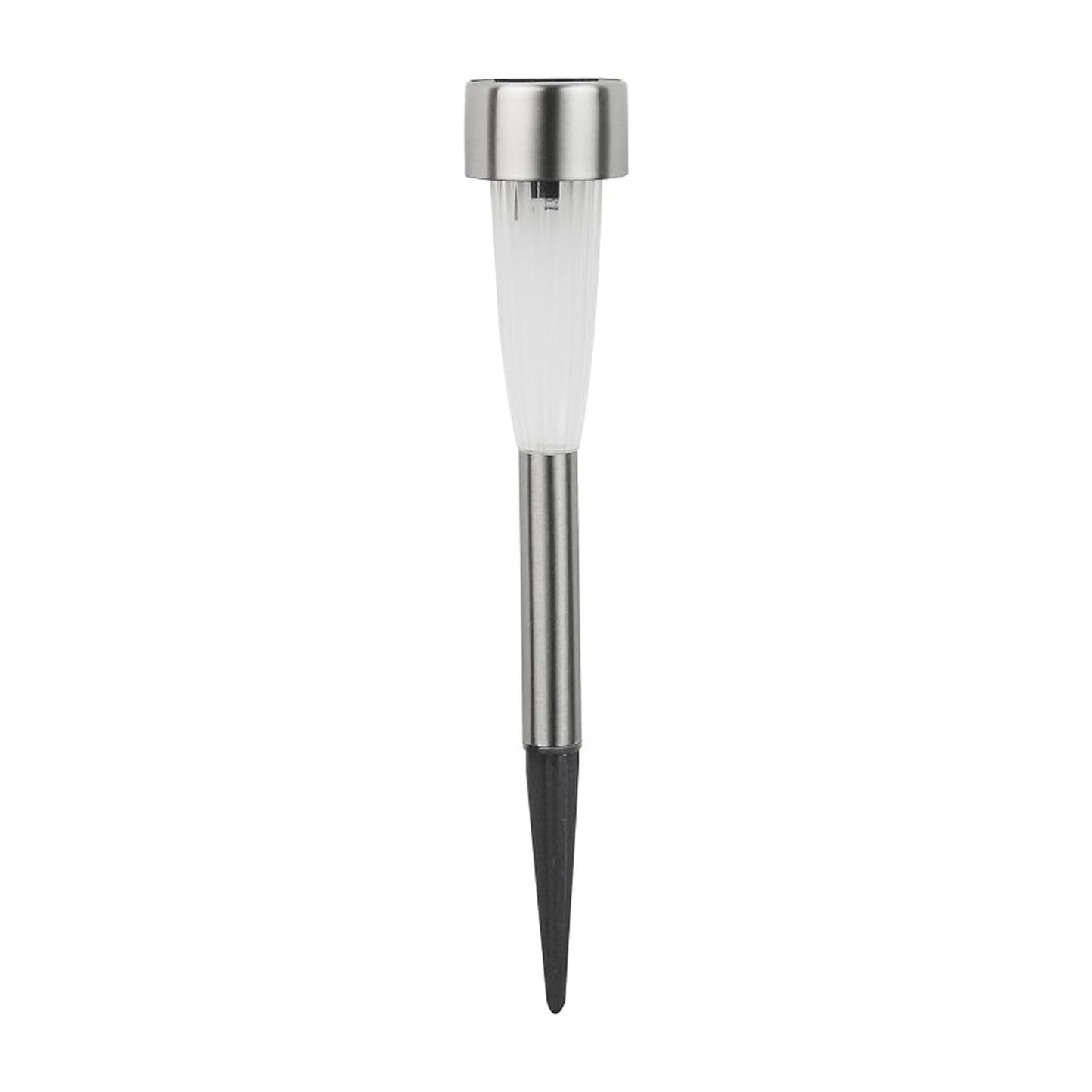 Stainless Steel Fluted Solar Stake Lights - Dusk To Dawn Path Feature Light