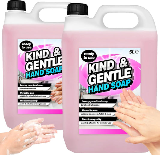 5 Litre Pink Pearlised Kind & Gentle Luxury Hand Soap For Office, Home, Restaurants & Commercial Washrooms