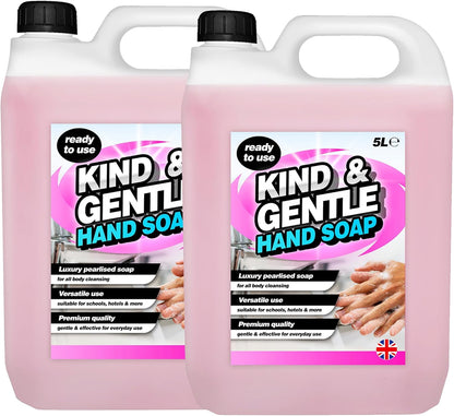 5 Litre Pink Pearlised Kind & Gentle Luxury Hand Soap For Office, Home, Restaurants & Commercial Washrooms