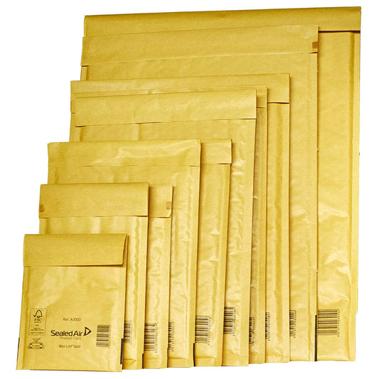 A/000 (110 x 160mm) Mail Lite Gold Padded Envelopes
