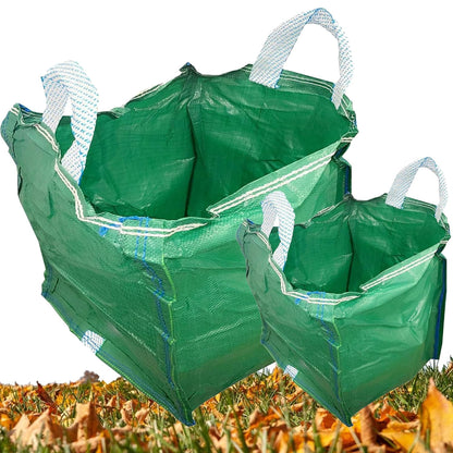 120L Green Reusable Heavy Duty Garden Waste Sacks With Looped Handles