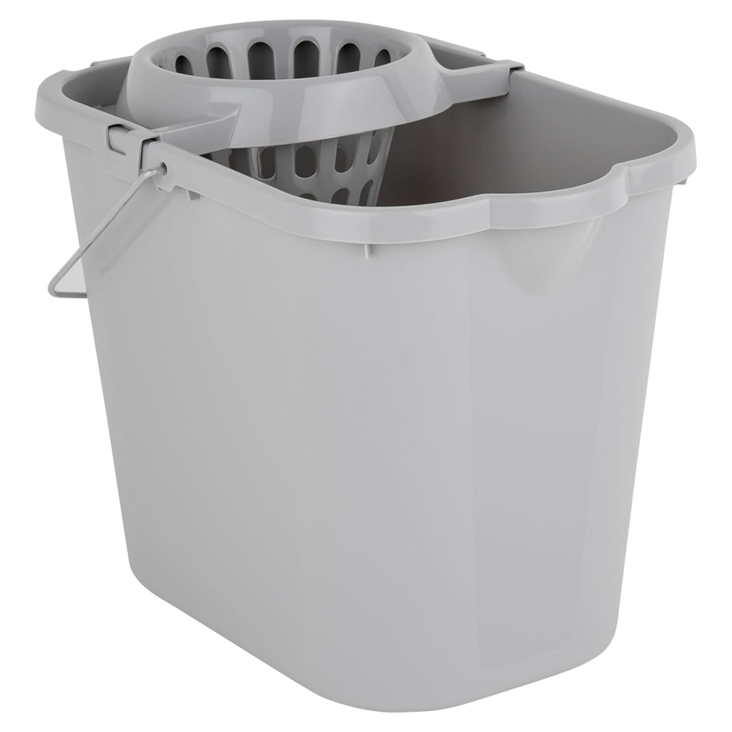 12L Mop Bucket & Wringer Multi Surface Plastic Bucket With Handle