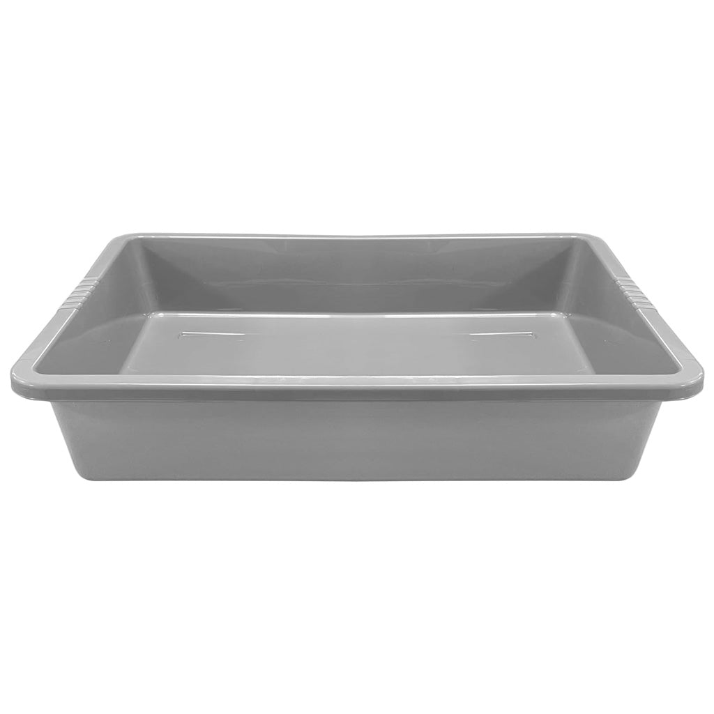 Grey Deep Multipurpose Plastic Rectangular Household Trays