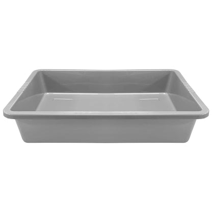 Grey Deep Multipurpose Plastic Rectangular Household Trays