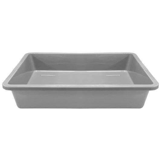 Grey Deep Multipurpose Plastic Rectangular Household Trays