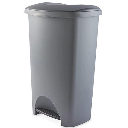 Soft Closing Black Or Metallic Grey Airtight Pedal Bin For Home & Office