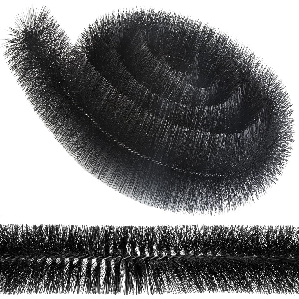 Black Gutter Brush 4m x 100mm Prevents Debris & Moss