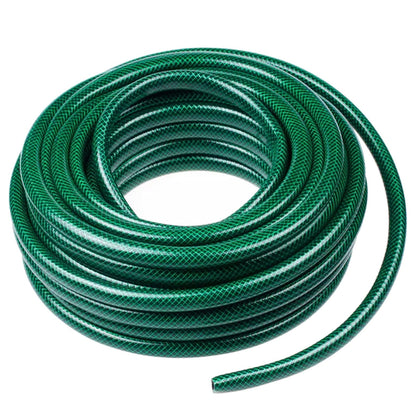 30M (98ft) Green Garden PVC Hose Pipe & Spray Attachment Perfect For Watering Plants & Washing Car