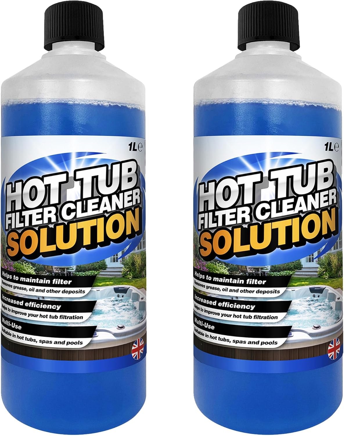 1 Litre Hot Tub Spa & Pool Filter Cartridge Cleaner