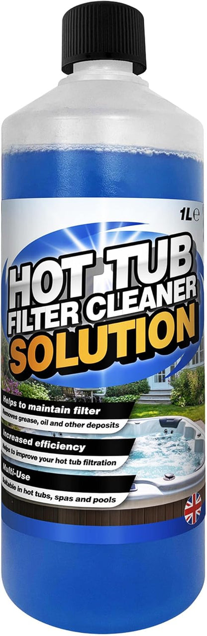 1 Litre Hot Tub Spa & Pool Filter Cartridge Cleaner
