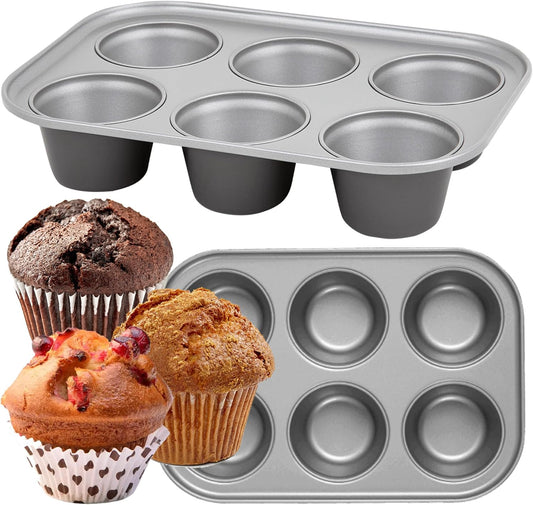 6 Cup Jumbo Muffin Tin Dishwasher & Oven Safe Cupcake Pan