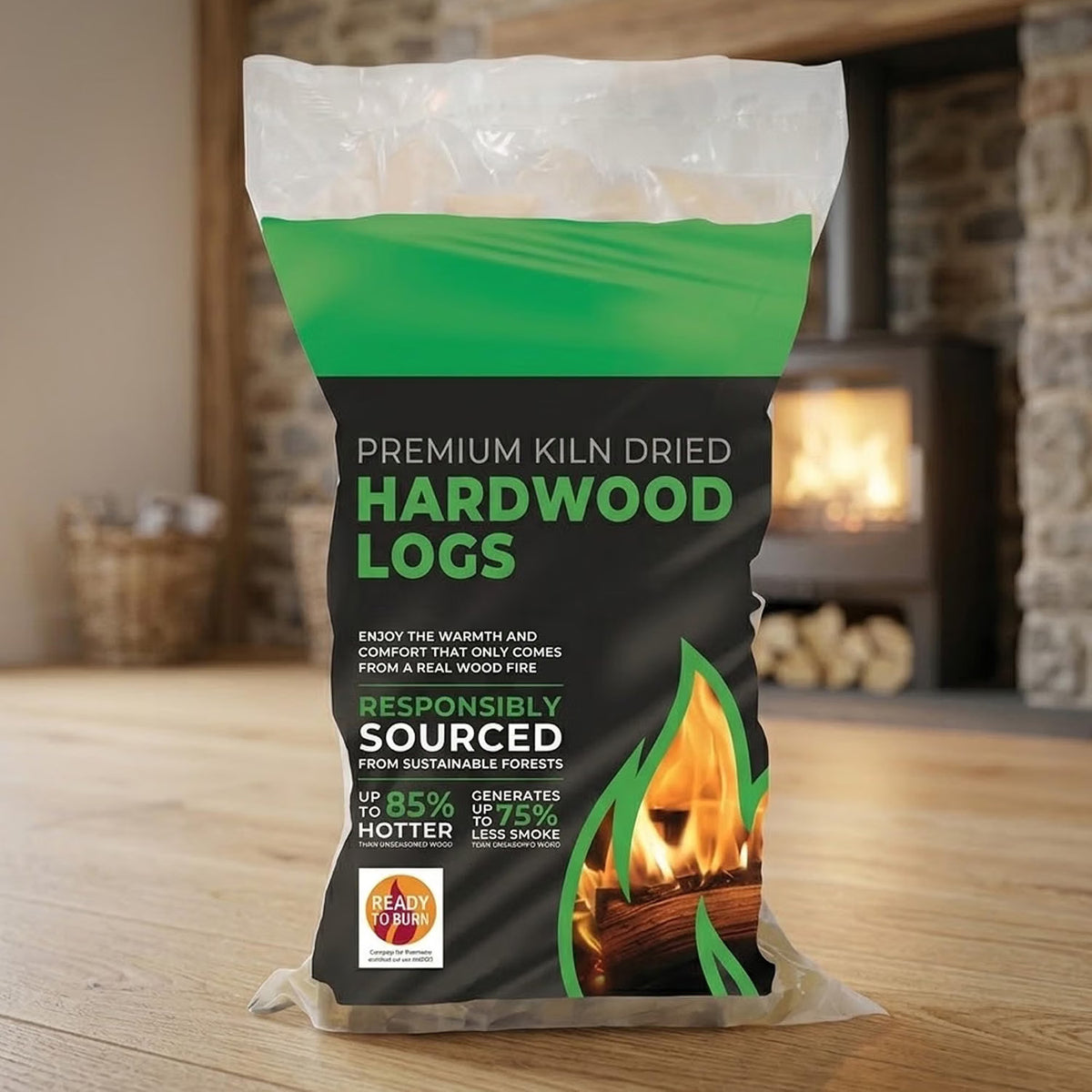 Kiln Dried Hardwood Logs Ready To Burn Firewood For Wood Burners Stoves Pizza Ovens