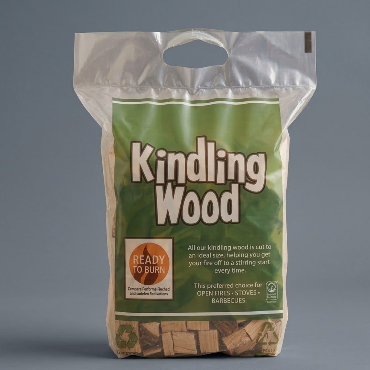 2KG Kindling Wood Carry Bag - Premium Wood for Fireplaces, Stoves & BBQs