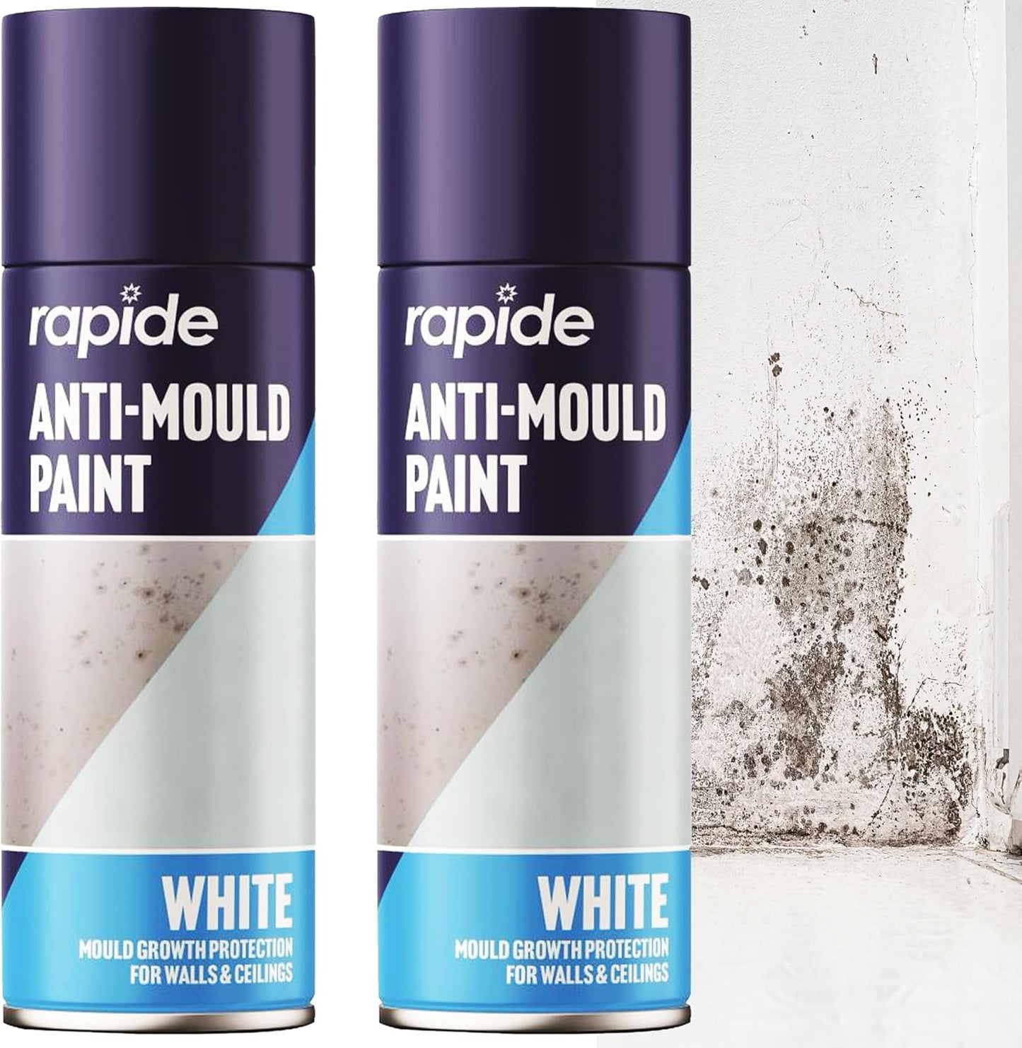 Matt White Anti Mould Spray Paint 400ml Lasting Protection For Indoor Use