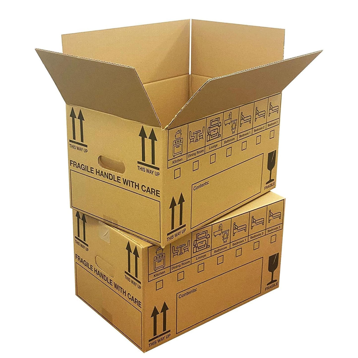 Pack Of 10 Large 18x12x10" Printed Removal Boxes