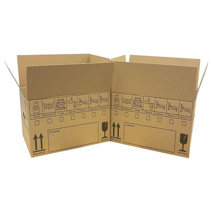 Pack Of 10 Large 18x12x10" Printed Removal Boxes