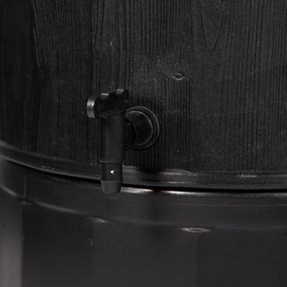XL 150L Oak Wood Effect Water Butts With Stand, Tap, Rain Diverter & Lid