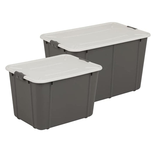 Organic Stackable Multi Capacity Grey Strong Storage Containers With Clip Locked Lids & Reinforced