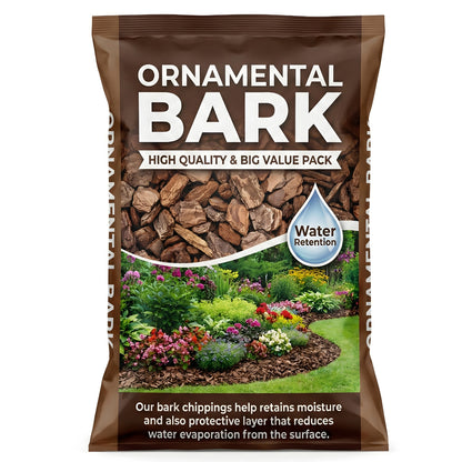 50 Litres Ornamental Bark For Decorative & Landscape Gardening & Paths