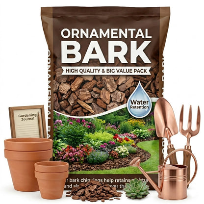 50 Litres Ornamental Bark For Decorative & Landscape Gardening & Paths