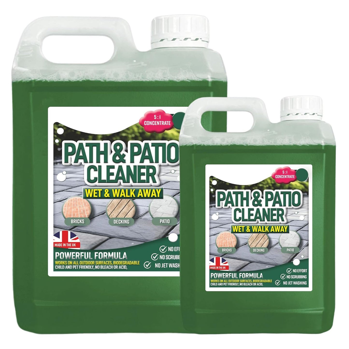 2.5 Litre Path & Patio Cleaner Fluid Staining Remover Cleaning Solution