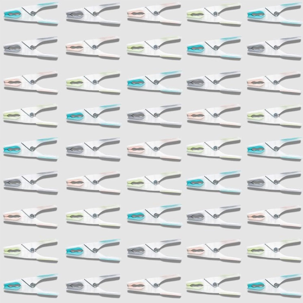 Assorted Coloured Soft Grip Laundry Clothing Clips/Pegs For Washing Lines