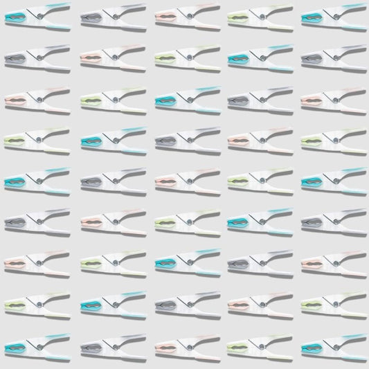 Assorted Coloured Soft Grip Laundry Clothing Clips/Pegs For Washing Lines