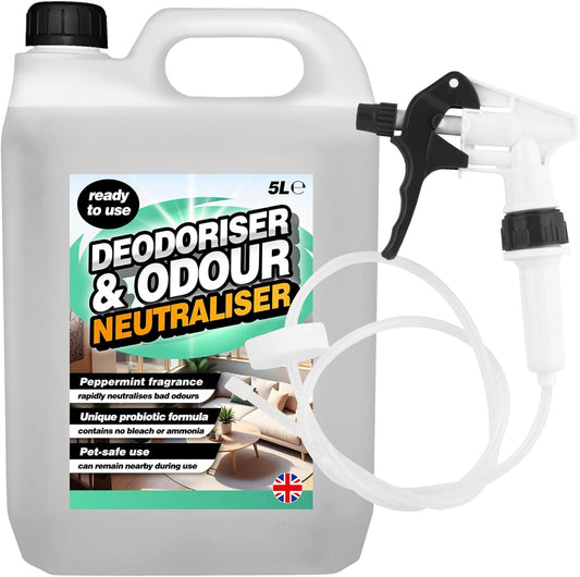 5L Peppermint Deodoriser & Odour Neutraliser With Long Hose Trigger