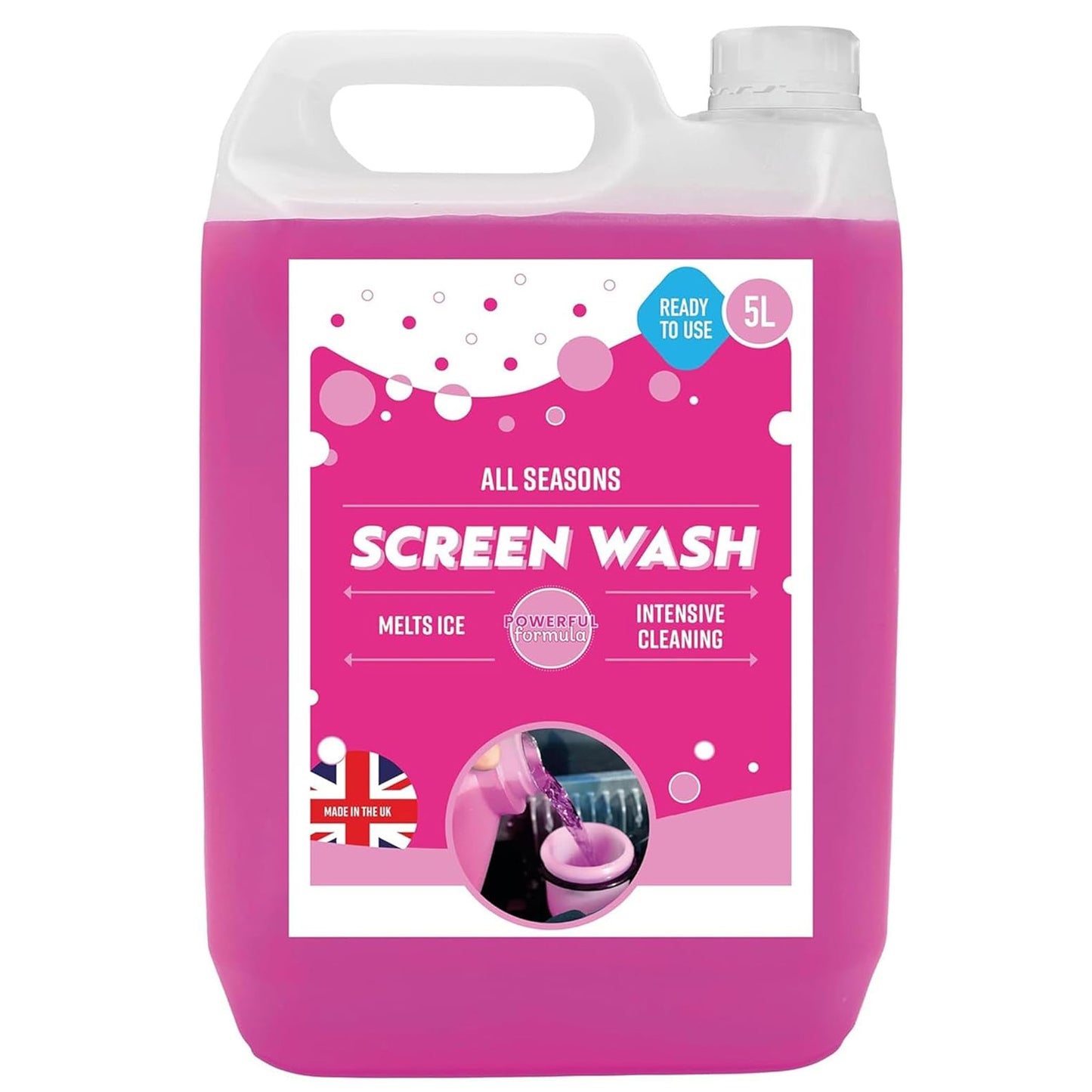 5L Pink Ready To Use All Season Windscreen Screenwash