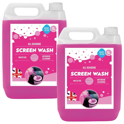 5L Pink Ready To Use All Season Windscreen Screenwash