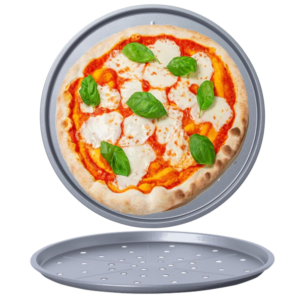 33cm Large Non Stick Round Pizza Oven Tray