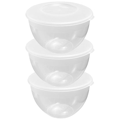 Clear Plastic Steam Pudding Bowls Space Saving With Sealable Clip On Lids