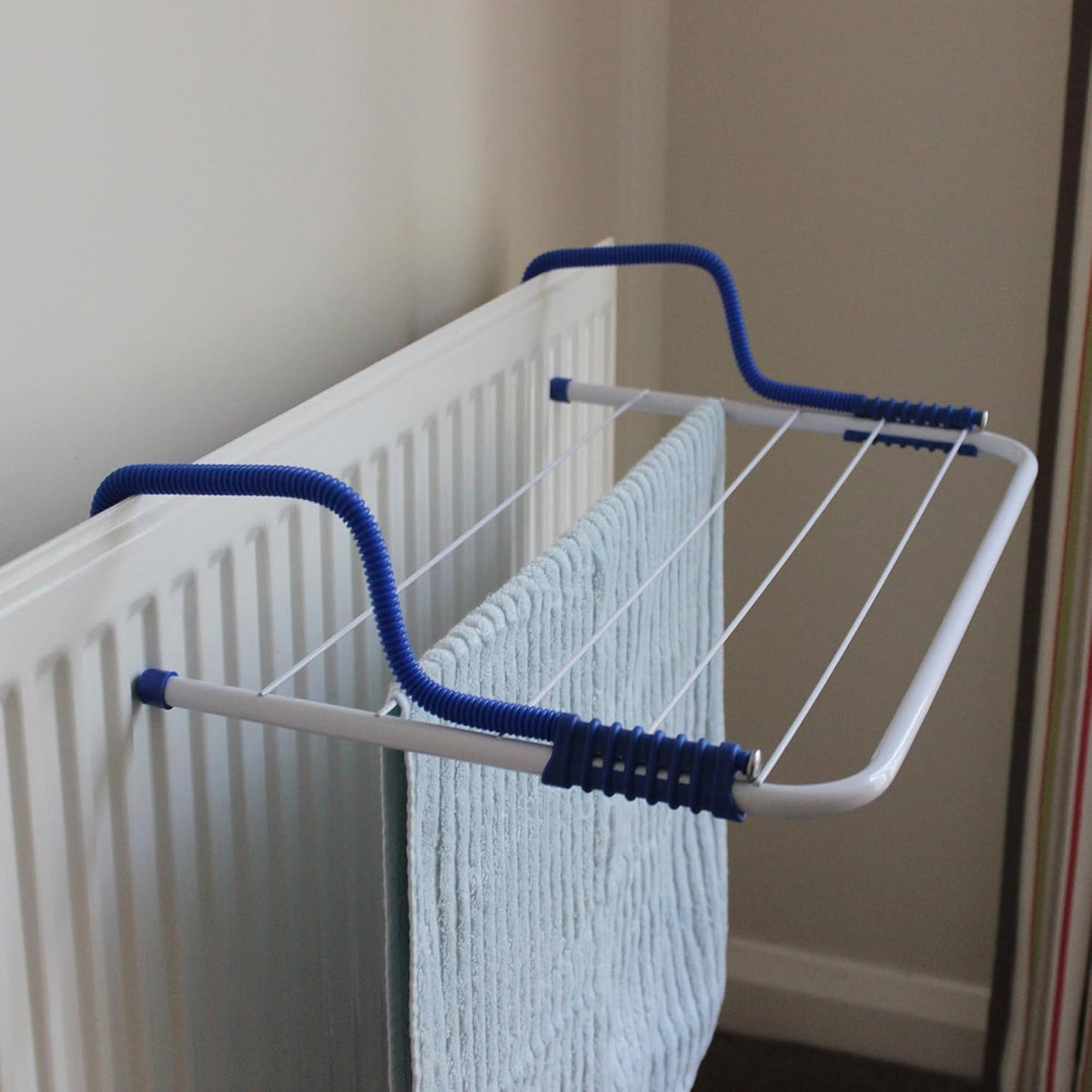 Folding Radiator Clothes Drying Rack - Heavy Duty Hanging Towel Airer Rail