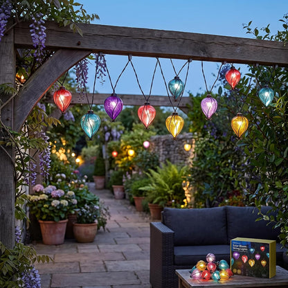 Rainbow Balloon Solar String LED Lights Outdoor 4.7m Cable Multicoloured Lanterns