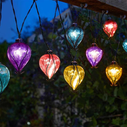 Rainbow Balloon Solar String LED Lights Outdoor 4.7m Cable Multicoloured Lanterns