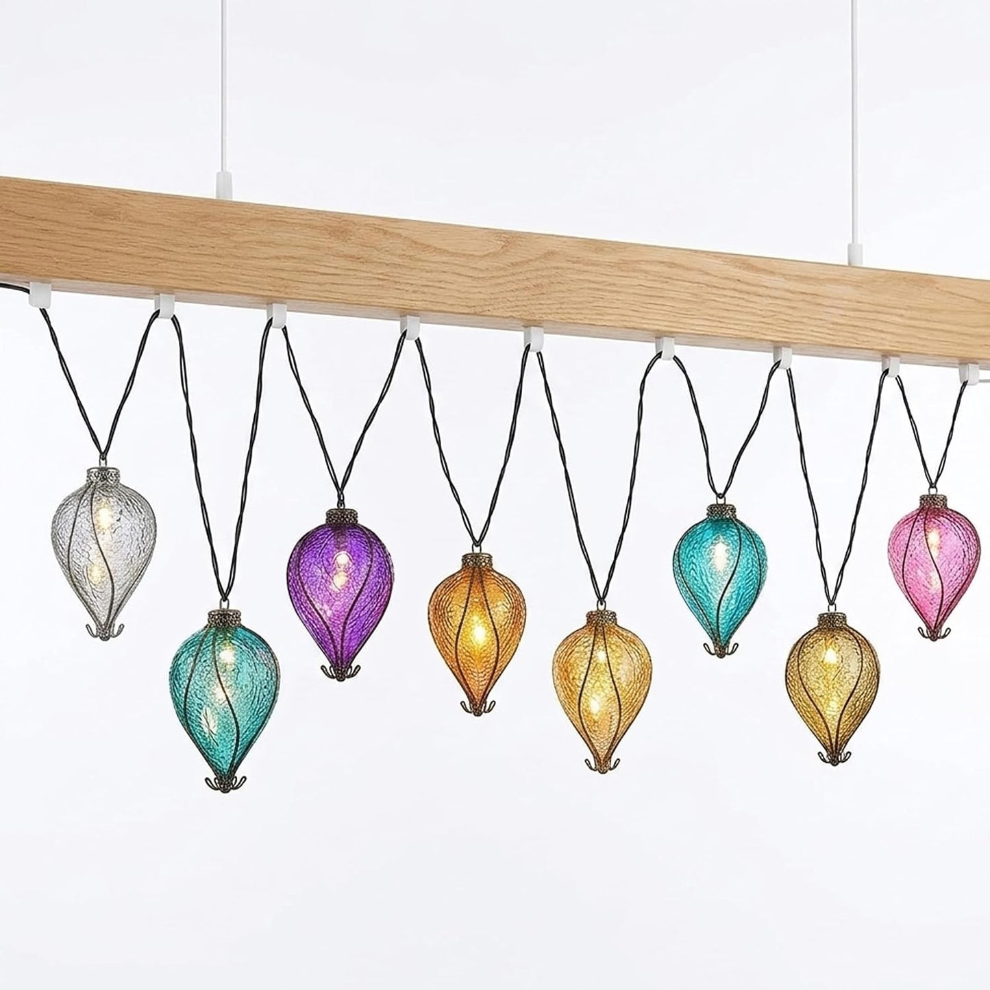 Rainbow Balloon Solar String LED Lights Outdoor 4.7m Cable Multicoloured Lanterns
