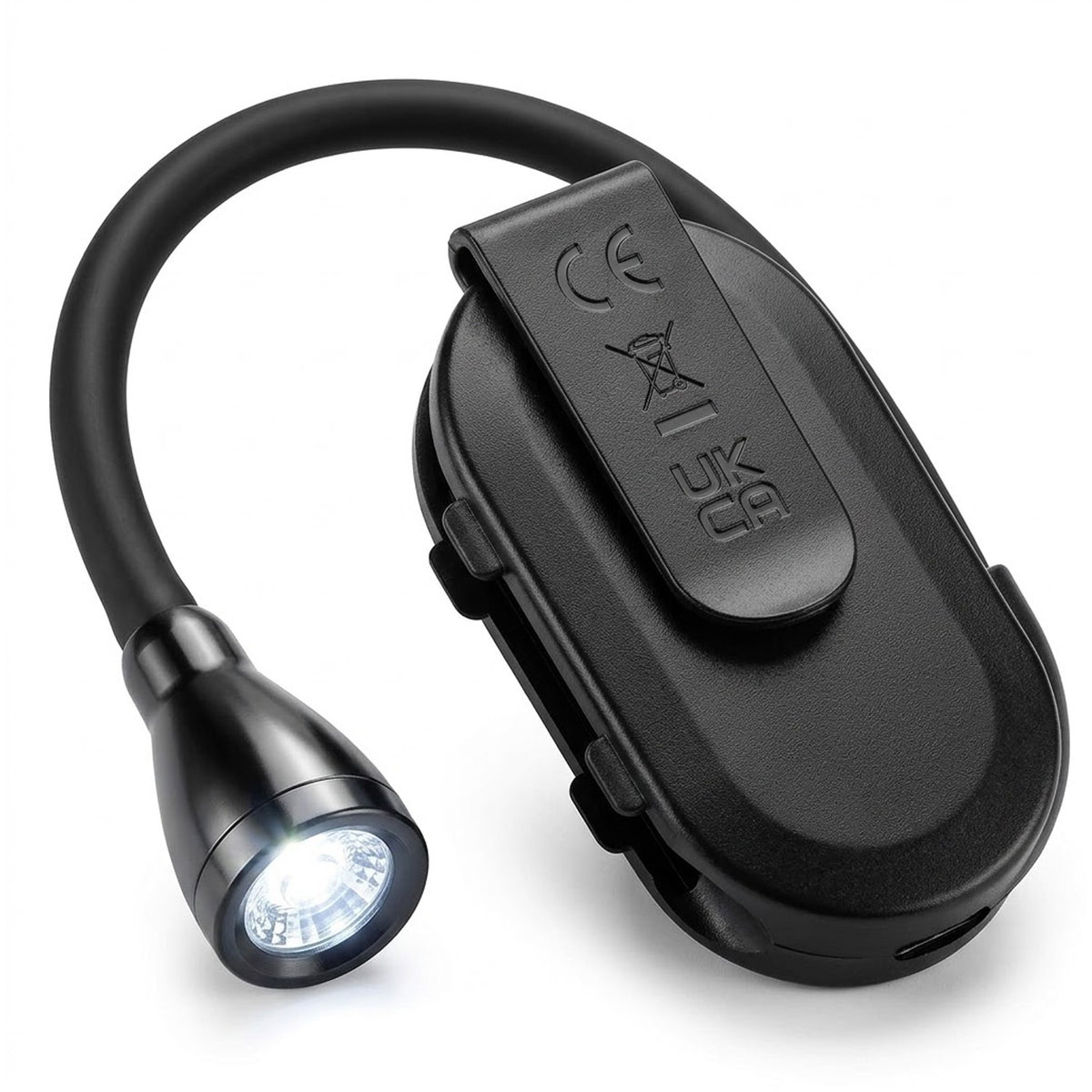 Rechargeable Stepless-Dimming Clip-On Book Light for Reading in Bed