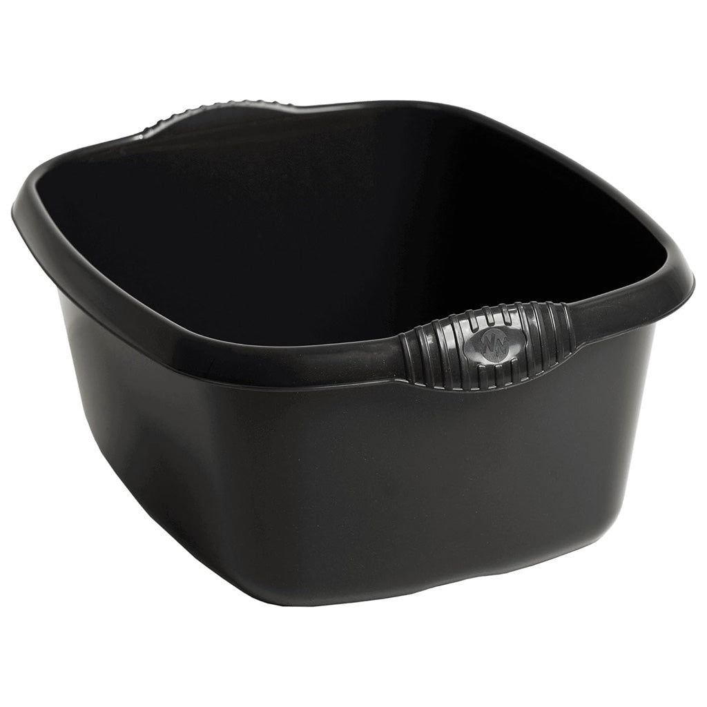 Black & Silver Rectangular Washing Up Bowl Ideal For Washing Dishes