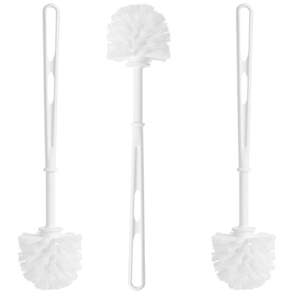 White Toilet Replacement Brush With Strong Plastic Handle & Deep Cleaner Bristles
