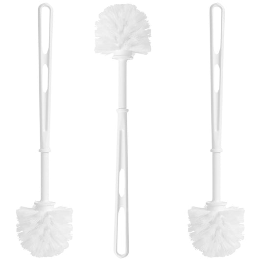 White Toilet Replacement Brush With Strong Plastic Handle & Deep Cleaner Bristles