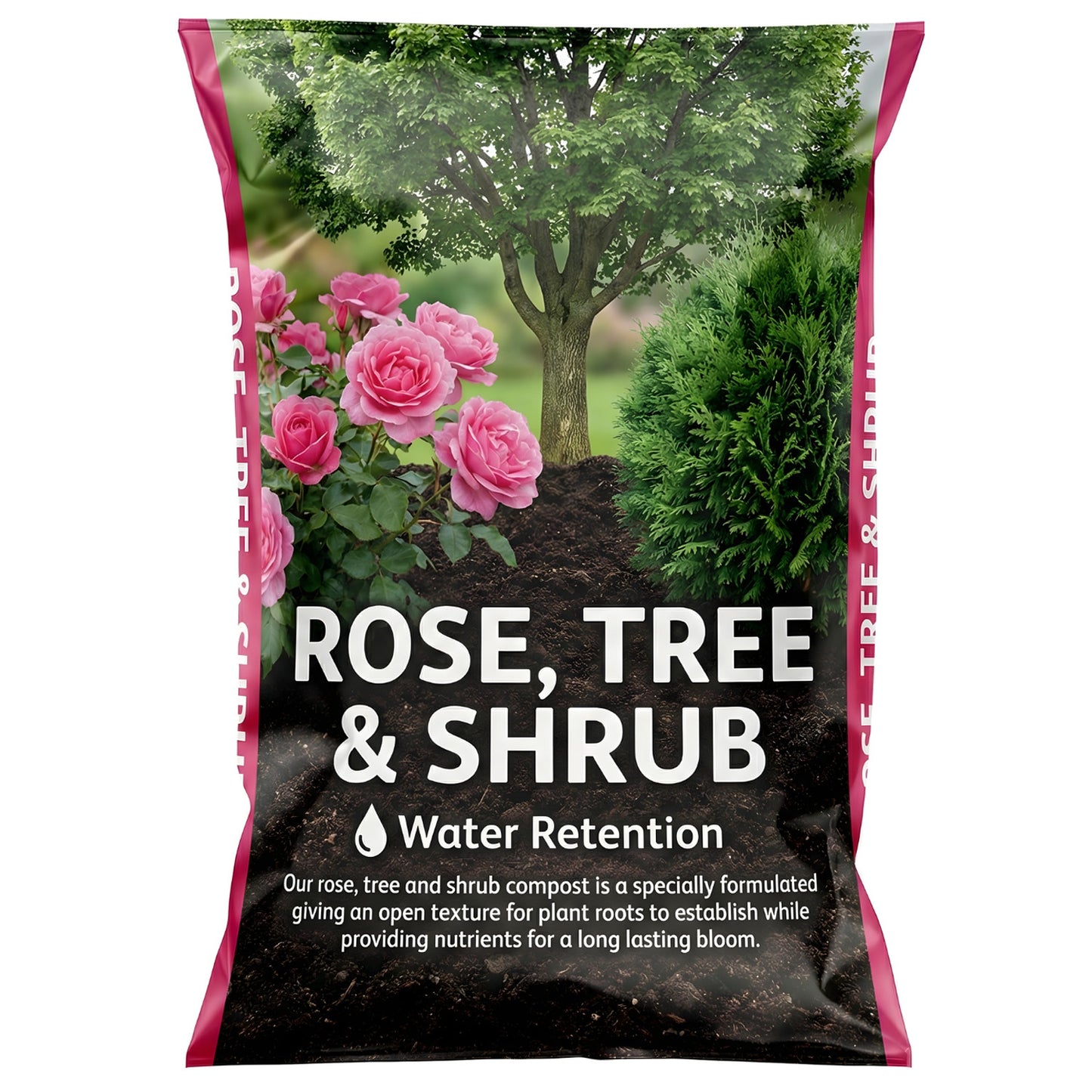 50L Rose Tree & Shrub Compost Gardening Soil For Small & Large Plants