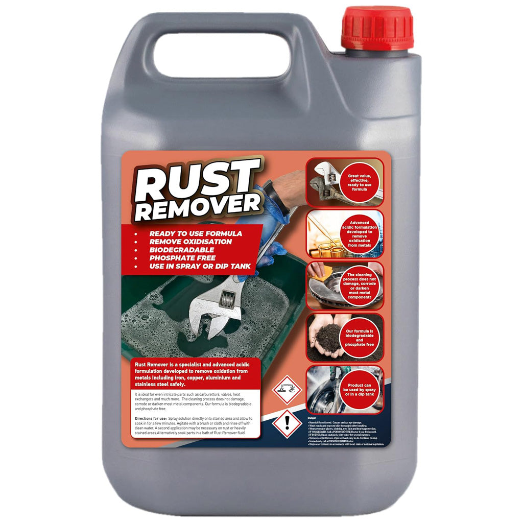 5 Litre Rust Remover Solution/Spray/Liquid | Removes Rust Back To Bare Metal
