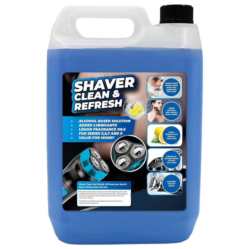 5 Litres Shaver Cleaning Refill Fluid Clean & Renew Cartridge