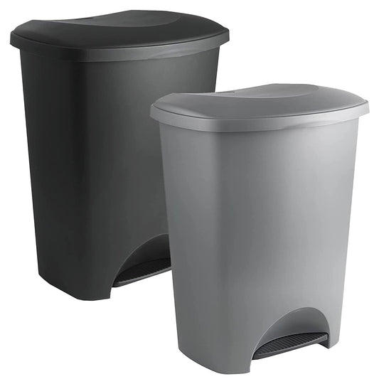 Soft Closing Black Or Metallic Grey Airtight Pedal Bin For Home & Office