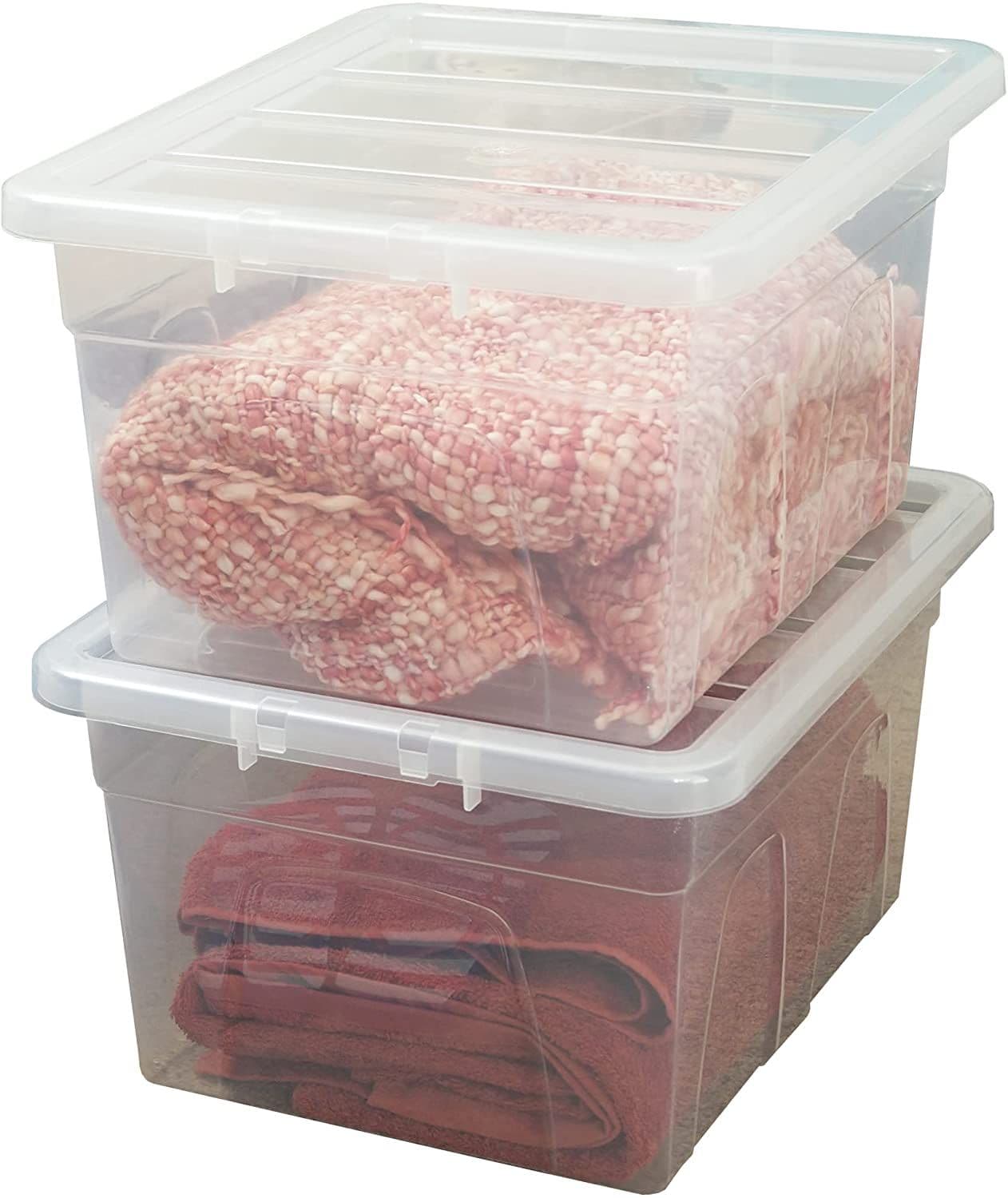 Home Office Clear Transparent Plastic Storage Containers With Lids