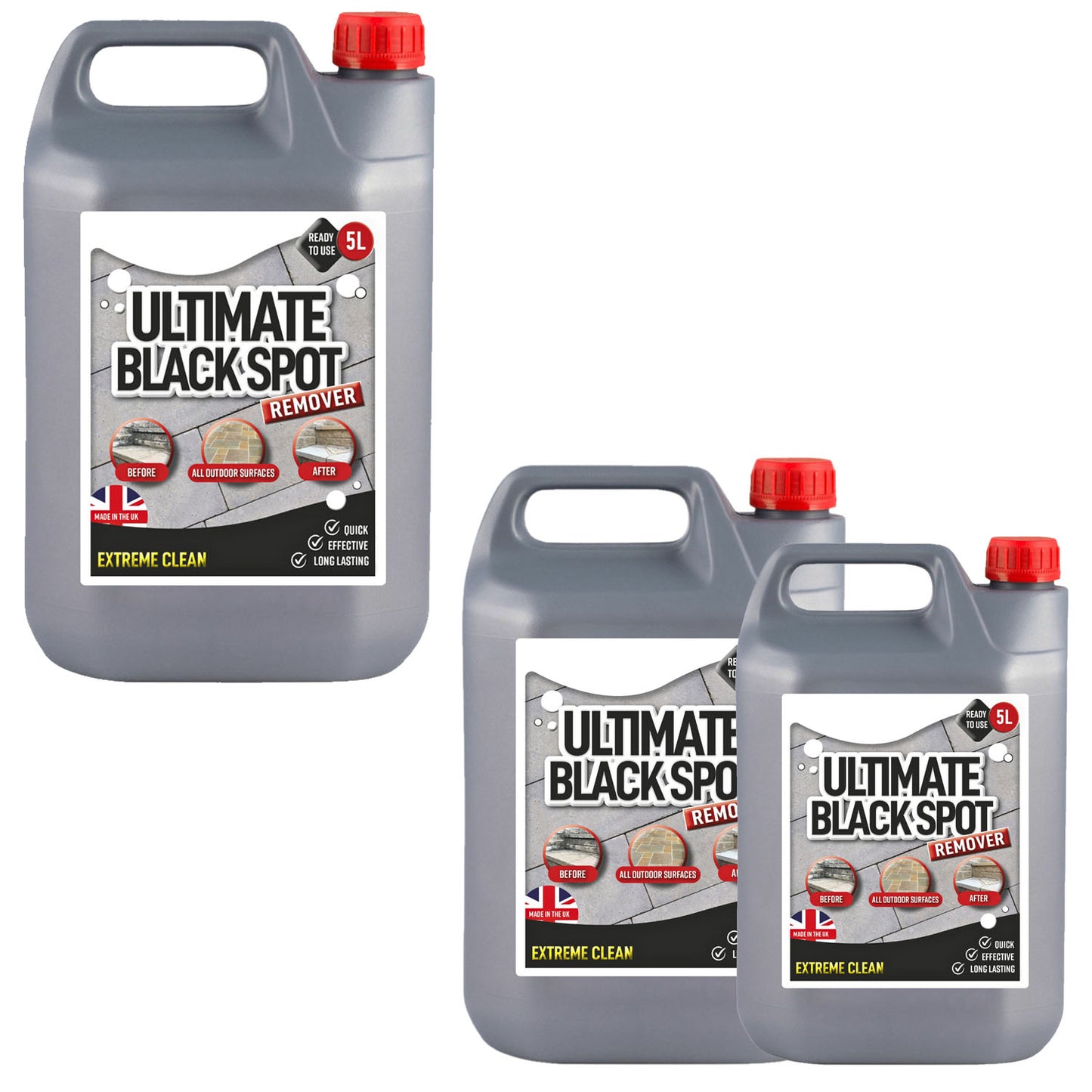 5L Black Spot Remover & Eliminator Ideal For Patios & Block Paving