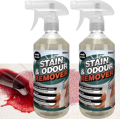 500ml Pet Friendly Stain & Odour Remover Trigger Spray Rapidly Eliminates Odours
